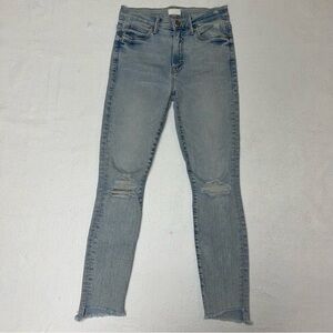 MOTHER THE STUNNER ZIP ANKLE STEP FRAY